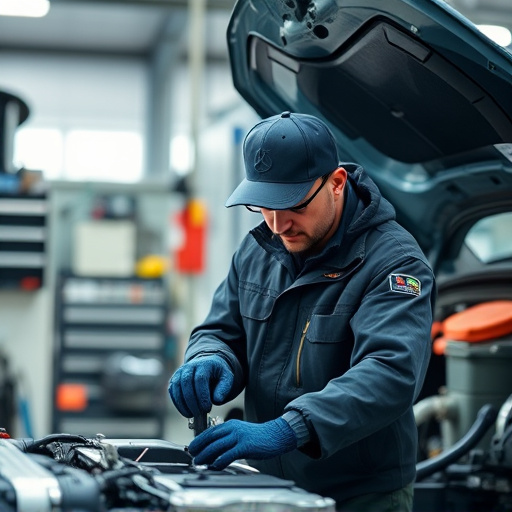 auto technician working