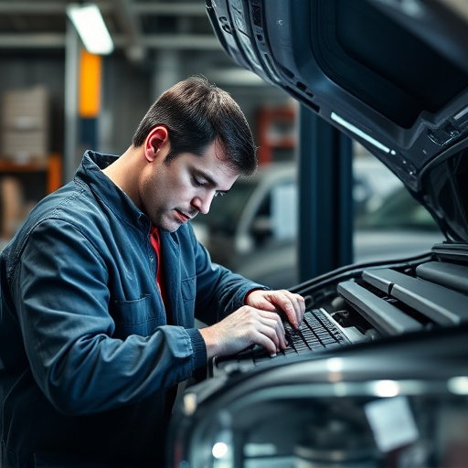 auto technician working