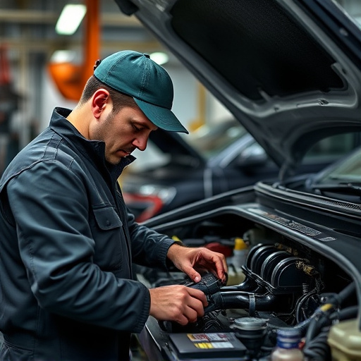 auto technician working