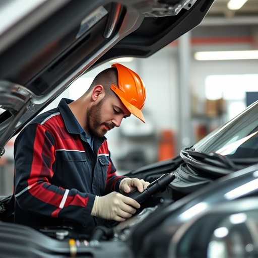 auto technician working