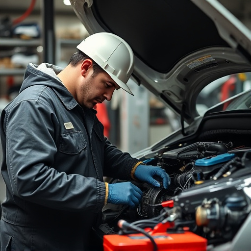 auto technician working