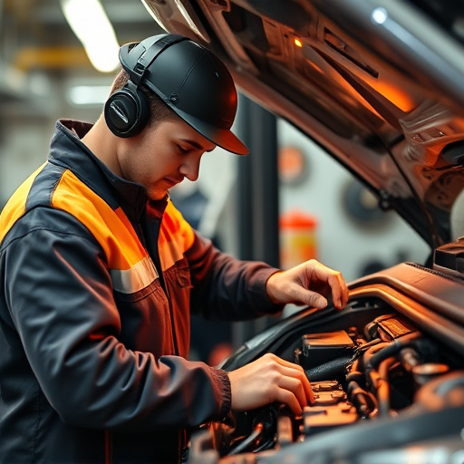 auto technician working