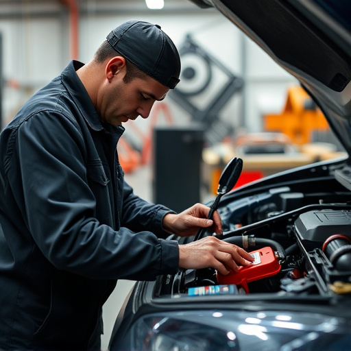 auto technician working