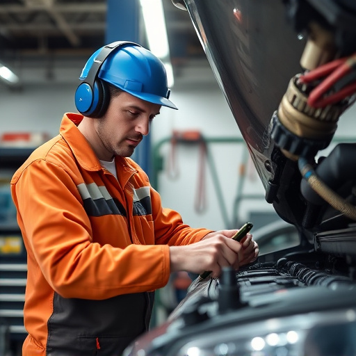 auto technician working