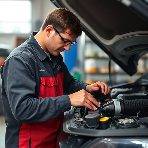 auto technician working