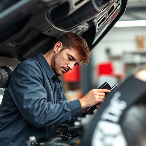 auto technician working