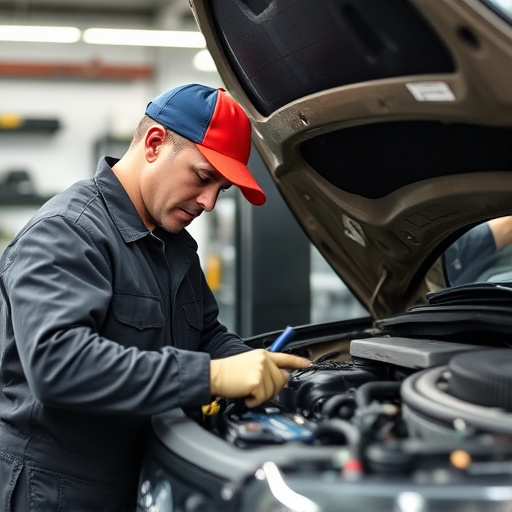 auto technician working