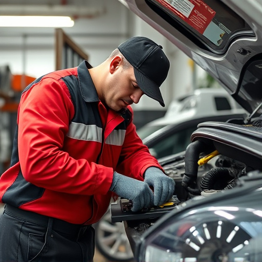 auto technician working