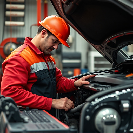 auto technician working