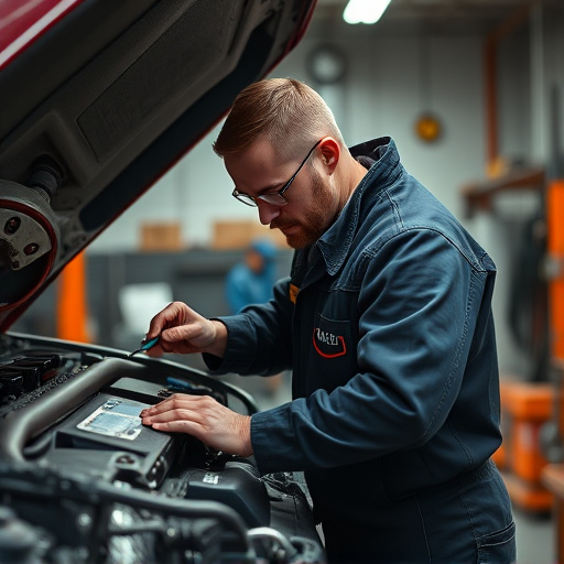 auto technician working