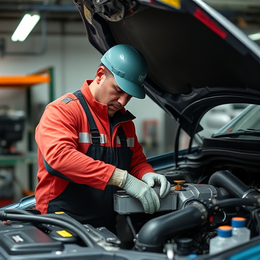 auto technician working