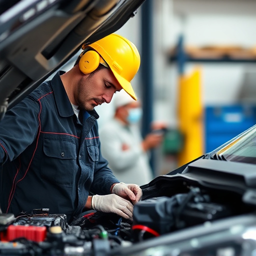 auto technician working