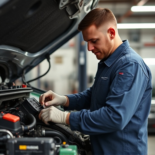 auto technician working