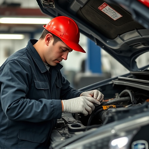 auto technician working