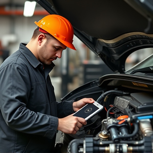 auto technician working