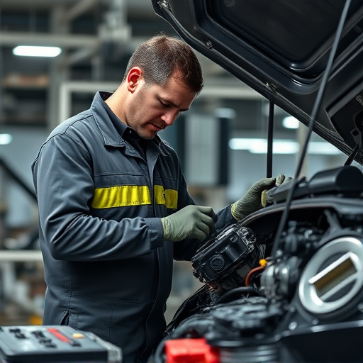 auto technician working