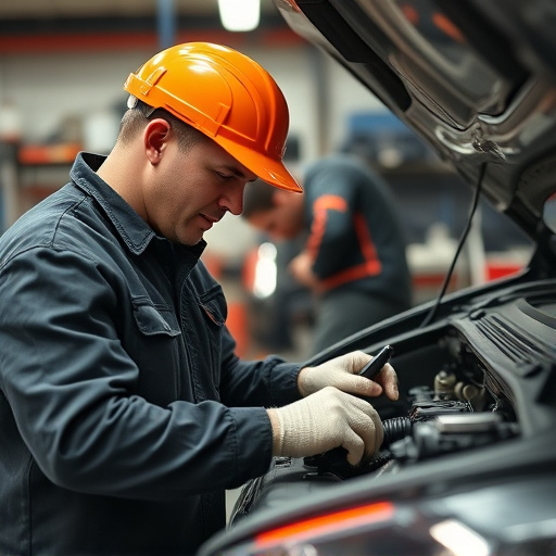 auto technician working