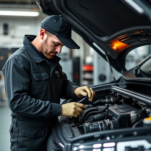 auto technician working
