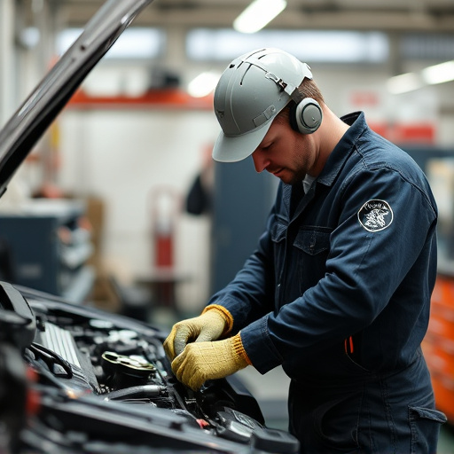 auto technician working