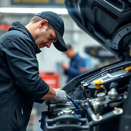 auto technician working