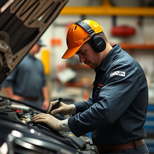 auto technician working