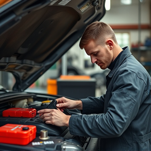 auto technician working