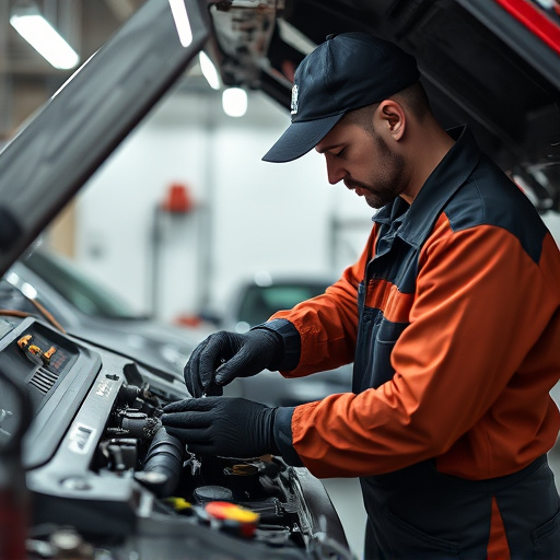 auto technician working