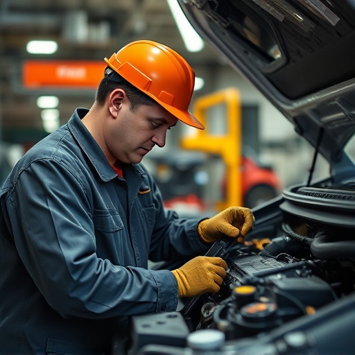 auto technician working