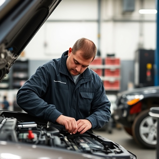 auto technician working