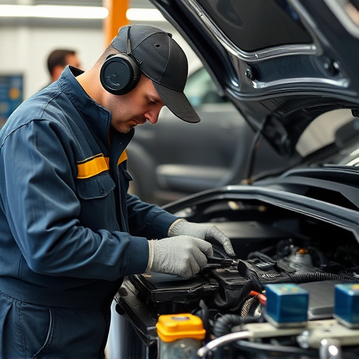 auto technician working