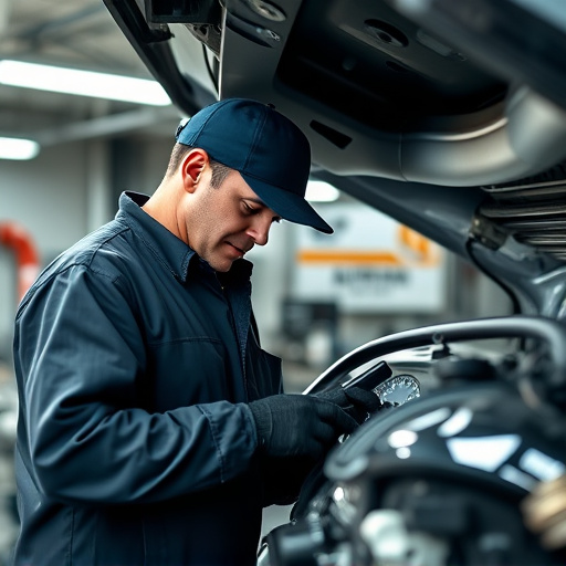 auto technician working