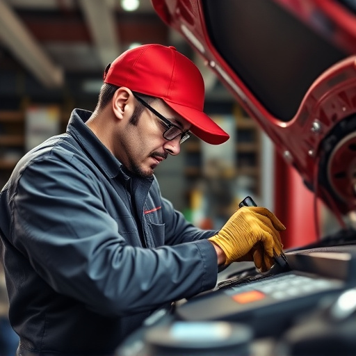 auto technician working