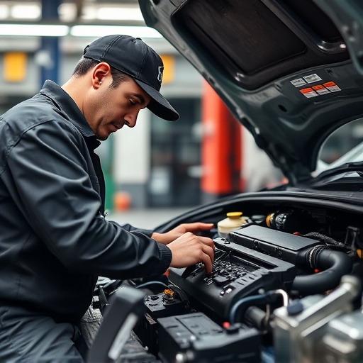 auto technician working