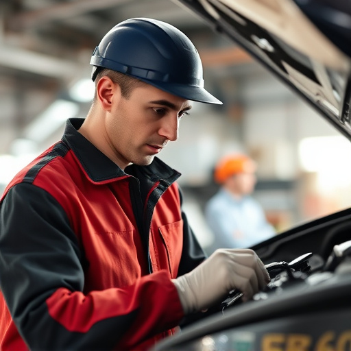 auto technician working