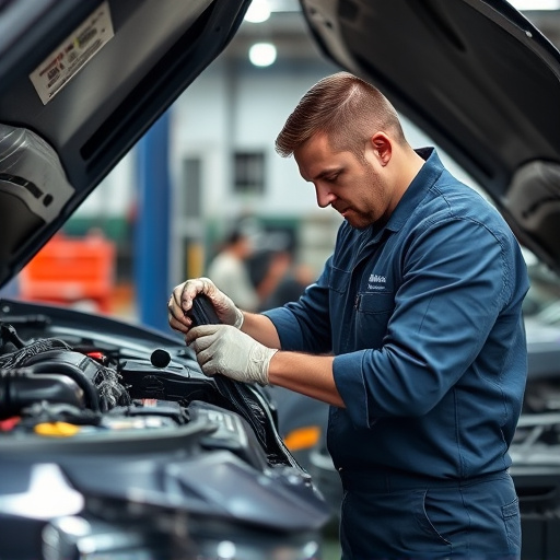 auto technician working
