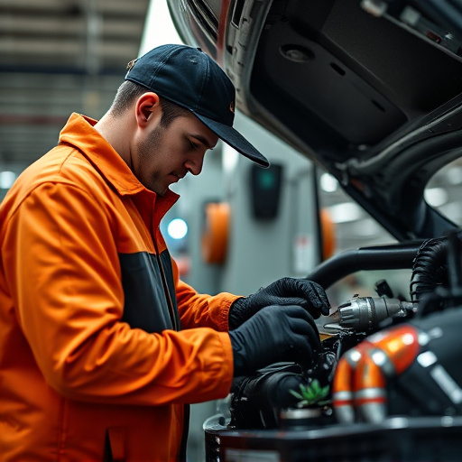 auto technician working