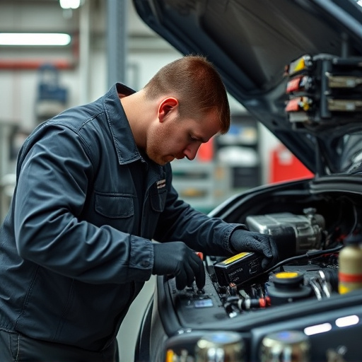 auto technician working