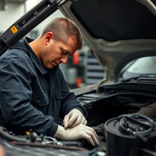 auto technician working