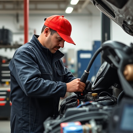 auto technician working
