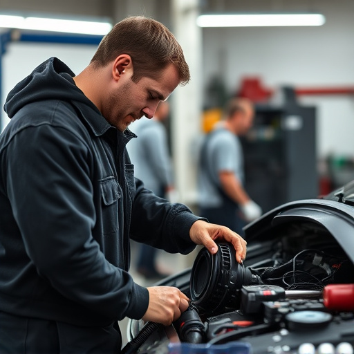 auto technician working
