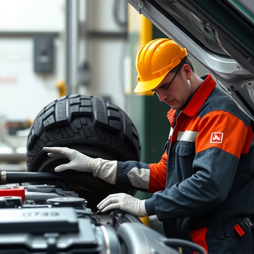 auto technician working