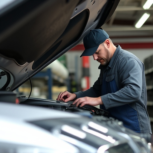 auto technician working