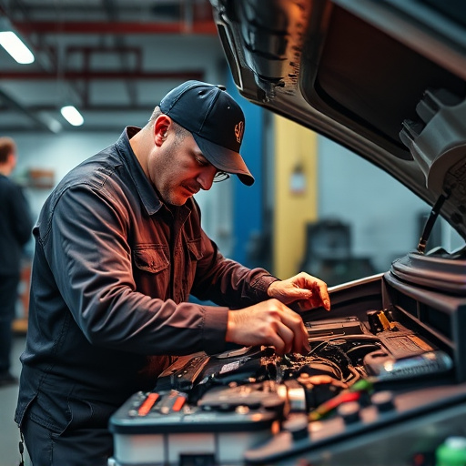 auto technician working