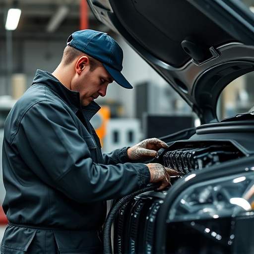 auto technician working