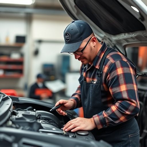auto technician working
