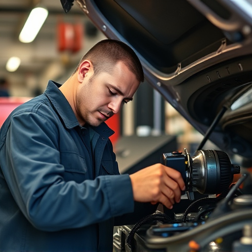 auto technician working
