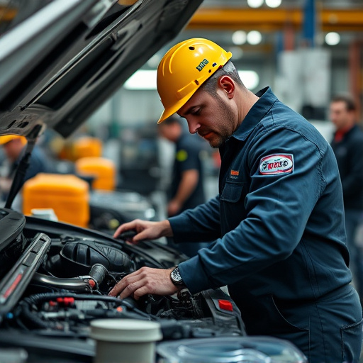 auto technician working