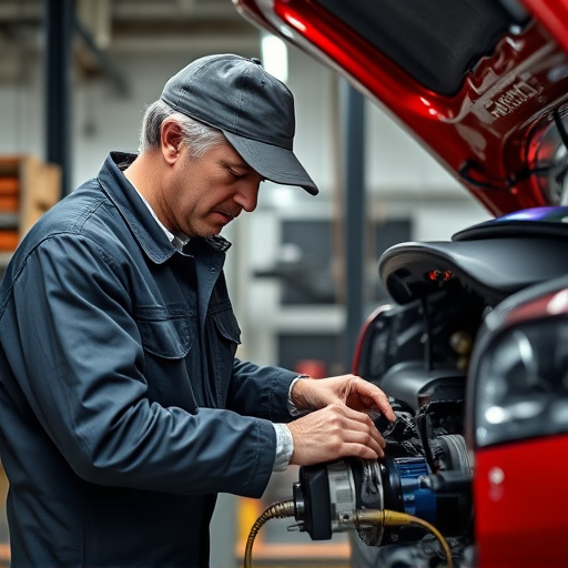 auto technician working