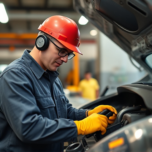 auto technician working