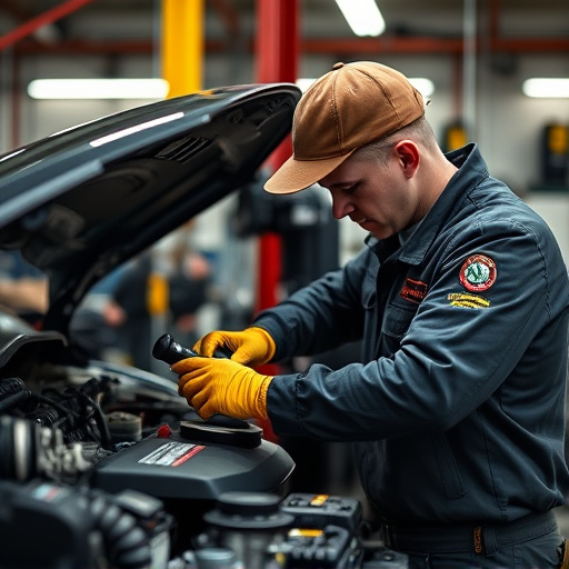 auto technician working